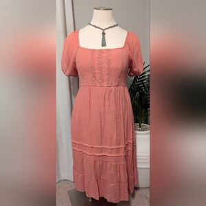Peach summer dress